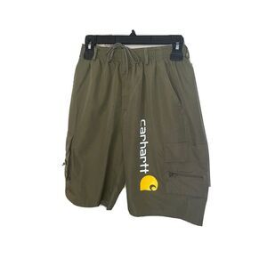 Kids‎ Carhartt Cargo Shorts Straight Thin Breathable Solid Half Pockets Olive L